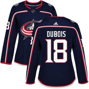 Fantastic Adidas Blue Jackets #18 Pierre Luc Dubois Navy Blue Home Authentic Women's Stitched NHL Jersey perfect for game days