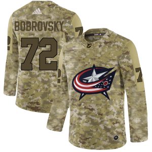 Gorgeous Adidas Blue Jackets #72 Sergei Bobrovsky Camo Authentic Stitched NHL Jersey to complete your fan gear collection