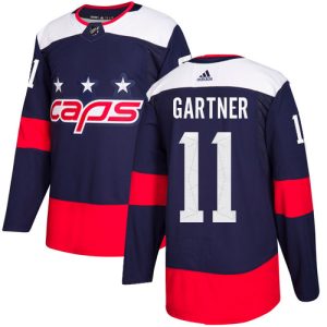 Sleek Adidas Capitals #11 Mike Gartner Navy Authentic 2018 Stadium Series Stitched NHL Jersey perfect for game days