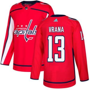 Sleek Adidas Capitals #13 Jakub Vrana Red Home Authentic Stitched NHL Jersey for ultimate sports enthusiasts