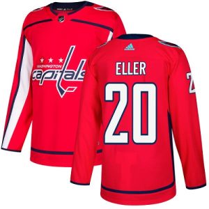 Impressive Adidas Capitals #20 Lars Eller Red Home Authentic Stitched NHL Jersey for ultimate sports enthusiasts