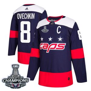 Impressive Adidas Capitals #8 Alex Ovechkin Navy Authentic 2018 Stadium Series Stanley Cup Final Champions Stitched Youth NHL Jersey perfect for game days