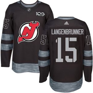 Unique Adidas Devils #15 Jamie Langenbrunner Black 1917 2017 100th Anniversary Stitched NHL Jersey for ultimate sports enthusiasts