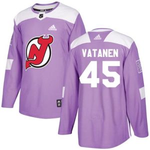 Stylish Adidas Devils #45 Sami Vatanen Purple Authentic Fights Cancer Stitched NHL Jersey perfect for game days