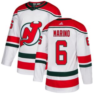 Stunning Adidas Devils #6 John Marino White Alternate Authentic Stitched Youth NHL Jersey perfect for game days