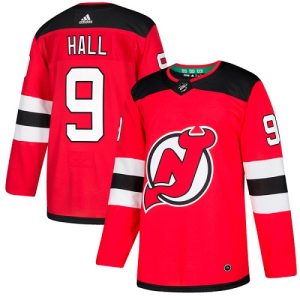 Sleek Adidas Devils #9 Taylor Hall Red Home Authentic Stitched NHL Jersey for die - hard hockey fans