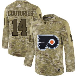 Sleek Adidas Flyers #14 Sean Couturier Camo Authentic Stitched NHL Jersey to show your team spirit