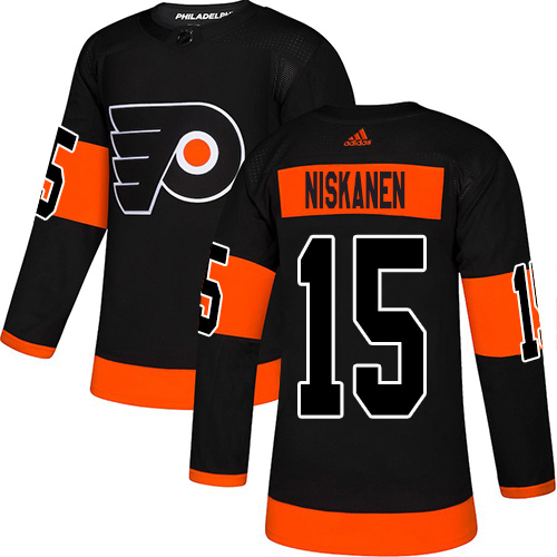 Impressive Adidas Flyers #15 Matt Niskanen Black Alternate Authentic Stitched NHL Jersey to show your team spirit