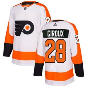 Sleek Adidas Flyers #28 Claude Giroux White Road Authentic Stitched NHL Jersey for die - hard hockey fans