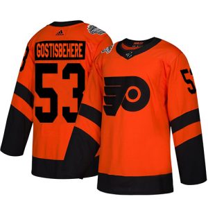 Fantastic Adidas Flyers #53 Shayne Gostisbehere Orange Authentic 2019 Stadium Series Stitched Youth NHL Jersey perfect for game days