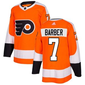 Stylish Adidas Flyers #7 Bill Barber Orange Home Authentic Stitched NHL Jersey to complete your fan gear collection