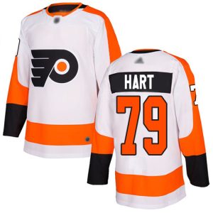 Unique Adidas Flyers #79 Carter Hart White Road Authentic Stitched Youth NHL Jersey for die - hard hockey fans