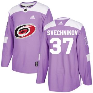 Unique Adidas Hurricanes #37 Andrei Svechnikov Purple Authentic Fights Cancer Stitched Youth NHL Jersey for die - hard hockey fans