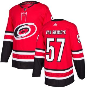 Impressive Adidas Hurricanes #57 Trevor Van Riemsdyk Red Home Authentic Stitched NHL Jersey to stand out at the arena