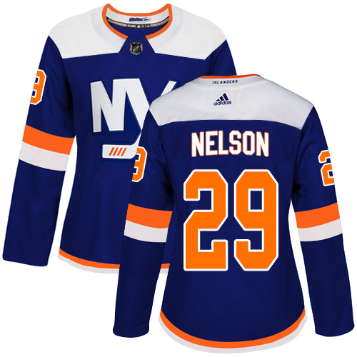 Fantastic Adidas Islanders #29 Brock Nelson Blue Alternate Authentic Women's Stitched NHL Jersey to show your team spirit