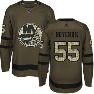 Amazing Adidas Islanders #55 Johnny Boychuk Green Salute to Service Stitched Youth NHL Jersey for ultimate sports enthusiasts