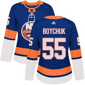 Sleek Adidas Islanders #55 Johnny Boychuk Royal Blue Home Authentic Women's Stitched NHL Jersey for die - hard hockey fans
