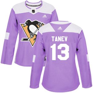 Gorgeous Adidas Penguins #13 Brandon Tanev Purple Authentic Fights Cancer Women's Stitched NHL Jersey to stand out at the arena