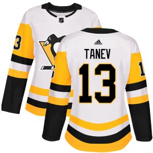 Stunning Adidas Penguins #13 Brandon Tanev White Road Authentic Women's Stitched NHL Jersey a must - have for collectors