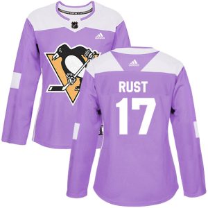 Impressive Adidas Penguins #17 Bryan Rust Purple Authentic Fights Cancer Women's Stitched NHL Jersey to stand out at the arena