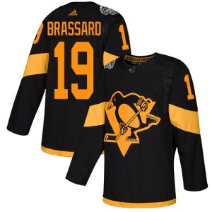 Unique Adidas Penguins #19 Derick Brassard Black Authentic 2019 Stadium Series Stitched NHL Jersey perfect for game days