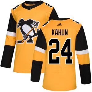 Stunning Adidas Penguins #24 Dominik Kahun Gold Alternate Authentic Stitched NHL Jersey a must - have for collectors