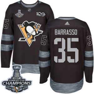 Impressive Adidas Penguins #35 Tom Barrasso Black 1917 2017 100th Anniversary Stanley Cup Finals Champions Stitched NHL Jersey to complete your fan gear collection