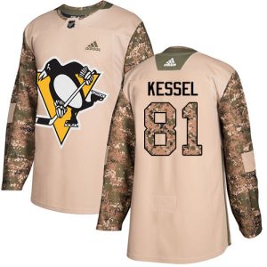 Stylish Adidas Penguins #81 Phil Kessel Camo Authentic 2017 Veterans Day Stitched NHL Jersey for die - hard hockey fans