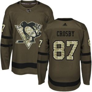 Amazing Adidas Penguins #87 Sidney Crosby Green Salute to Service Stitched NHL Jersey to complete your fan gear collection