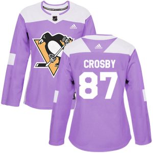 Unique Adidas Penguins #87 Sidney Crosby Purple Authentic Fights Cancer Women's Stitched NHL Jersey to show your team spirit