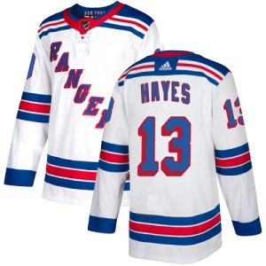 Stylish Adidas Rangers #13 Kevin Hayes White Road Authentic Stitched NHL Jersey to stand out at the arena