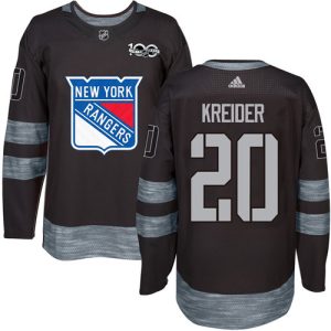 Sleek Adidas Rangers #20 Chris Kreider Black 1917 2017 100th Anniversary Stitched NHL Jersey a must - have for collectors