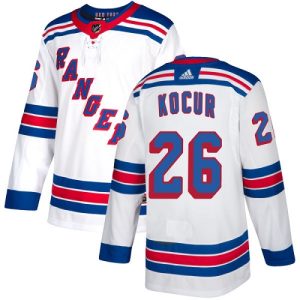 Stunning Adidas Rangers #26 Joe Kocur White Away Authentic Stitched NHL Jersey a must - have for collectors