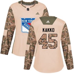 Stylish Adidas Rangers #45 Kappo Kakko Camo Authentic 2017 Veterans Day Women's Stitched NHL Jersey for die - hard hockey fans