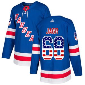 Impressive Adidas Rangers #68 Jaromir Jagr Royal Blue Home Authentic USA Flag Stitched NHL Jersey for ultimate sports enthusiasts