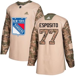 Stylish Adidas Rangers #77 Phil Esposito Camo Authentic 2017 Veterans Day Stitched NHL Jersey to show your team spirit