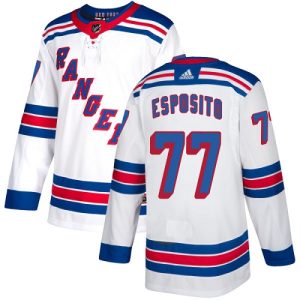 Stunning Adidas Rangers #77 Phil Esposito White Away Authentic Stitched NHL Jersey perfect for game days