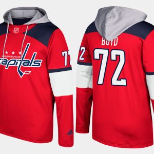 Amazing Capitals #72 Travis Boyd Red Name And Number Hoodie to show your team spirit