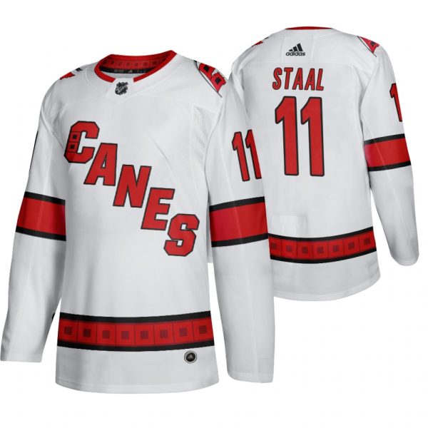 Impressive Carolina Hurricanes #11 Jordan Staal Men's 2019 20 Away Authentic Player White Stitched NHL Jersey to stand out at the arena