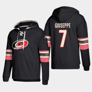 Amazing Carolina Hurricanes #7 Phillip Di Giuseppe Black adidas Lace Up Pullover Hoodie for ultimate sports enthusiasts