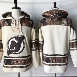 Stylish Devils Blank Cream Camo NHL Hoodie to show your team spirit