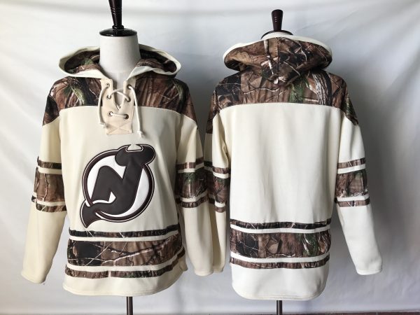 Stylish Devils Blank Cream Camo NHL Hoodie to show your team spirit
