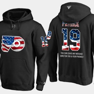 Unique Flyers #19 Nolan Patrick NHL Banner Wave Usa Flag Black Hoodie to stand out at the arena