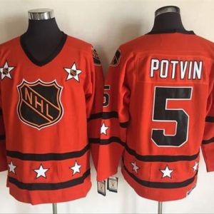 Gorgeous Islanders #5 Denis Potvin Orange All Star CCM Throwback Stitched NHL Jersey for ultimate sports enthusiasts