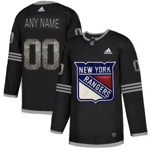Stunning Men's Adidas Rangers Personalized Authentic Black Classic NHL Jersey to stand out at the arena