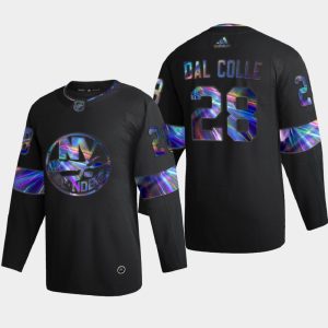 Stylish New York Islanders #28 Michael Dal Colle Men's Nike Iridescent Holographic Collection NHL Jersey Black a must - have for collectors