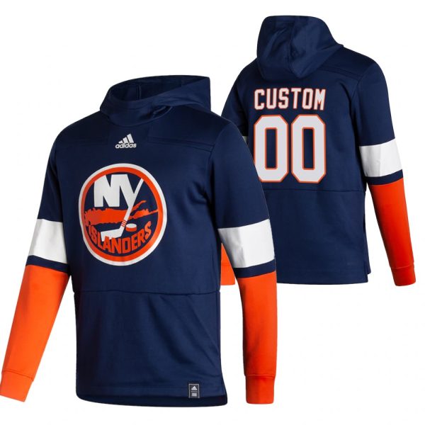 Sleek New York Islanders Custom Adidas Reverse Retro Pullover Hoodie Navy perfect for game days