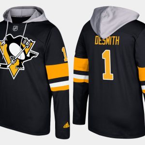 Sleek Penguins #1 Casey Desmith Black Name And Number Hoodie to complete your fan gear collection
