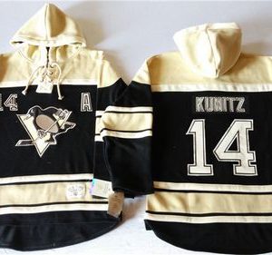 Sleek Penguins #14 Chris Kunitz Black Sawyer Hooded Sweatshirt Stitched NHL Jersey a must - have for collectors