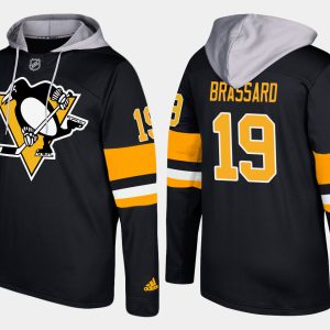 Amazing Penguins #19 Derick Brassard Black Name And Number Hoodie to stand out at the arena